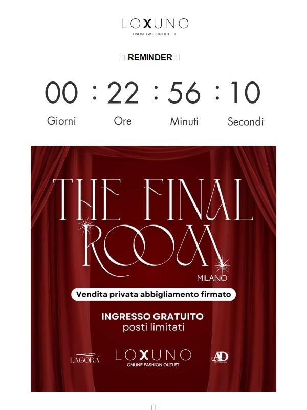 COUNTDOWN🍾 Manca sempre meno!!!! 🔔 The Final Room