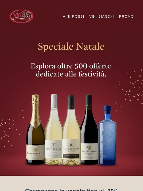 Sconti fino a -30%: scegli i vini di Natale