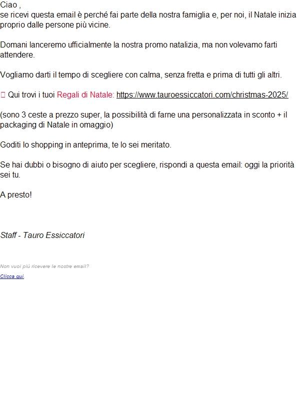 Anteprima riservata per Natale