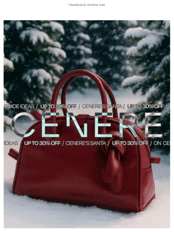 Cenere's Santa: il nostro regalo per te, fino al 30% di sconto