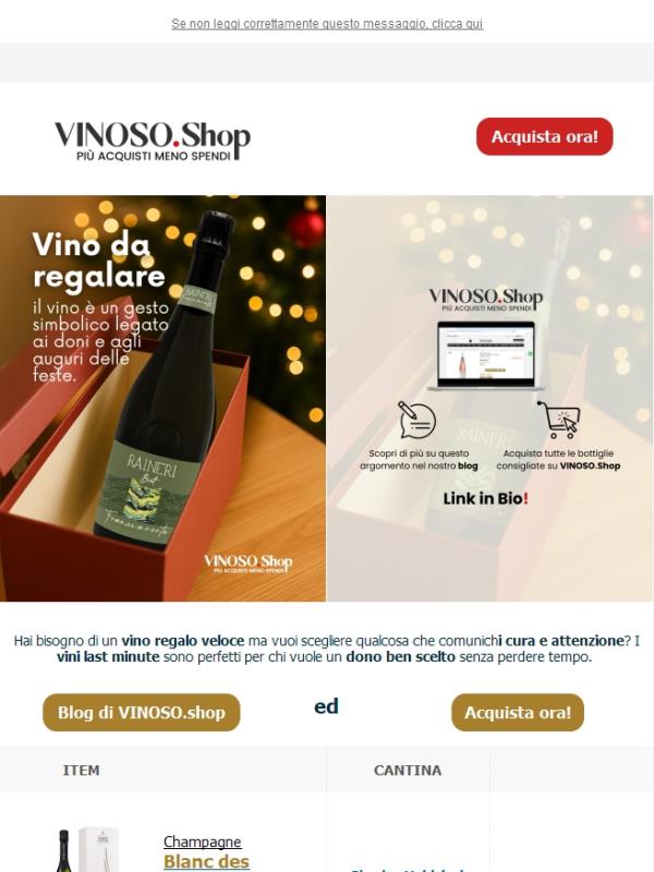 🎁 VINOSO | I vini da regalare perfetti per il Natale
