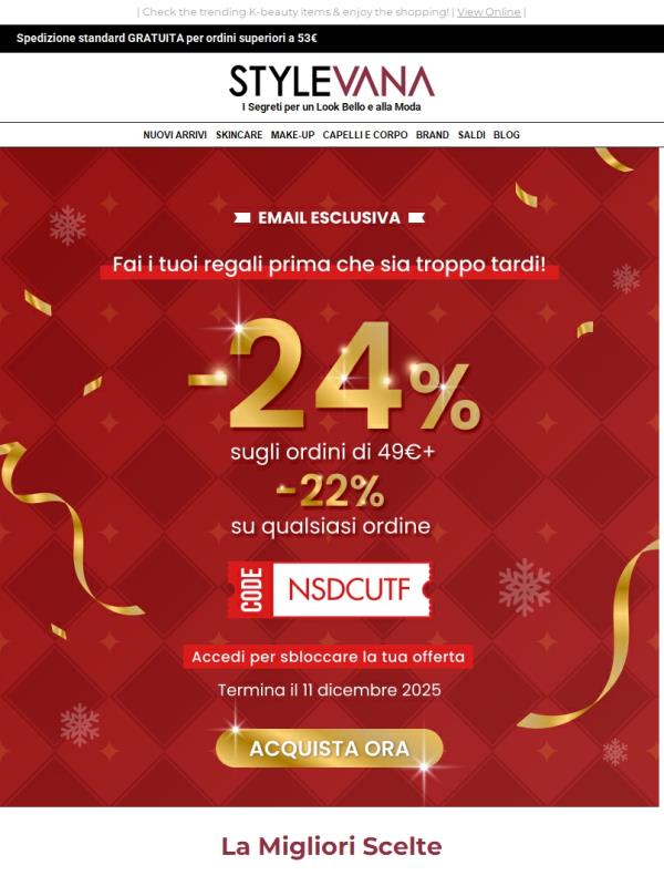 🔔 Ultima Possibilità per la Consegna di Natale 🛷24% di Sconto!