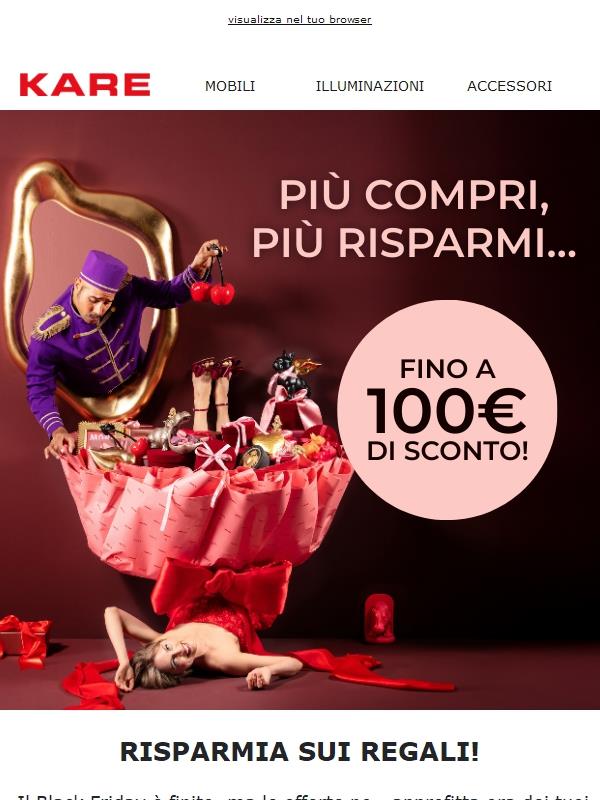 PIÙ COMPRI, PIÙ RISPARMI — FINO A 100€ DI SCONTO!