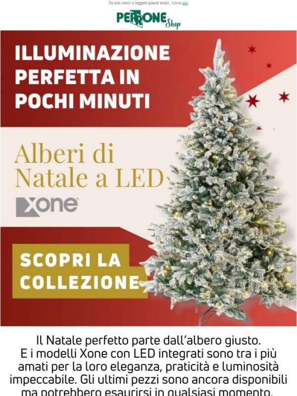 🎄 Alberi di Natale Xone con LED:  ultime disponibilità!