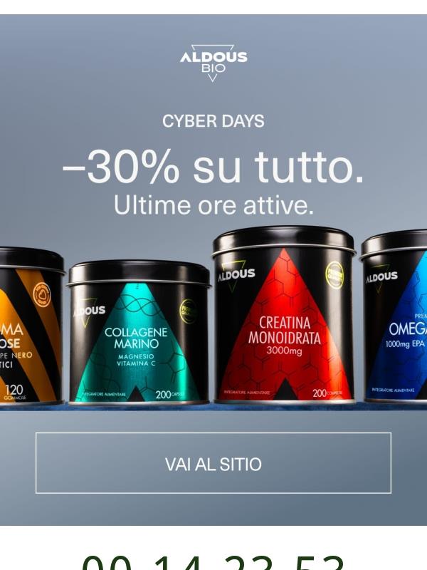 Ultimo giorno con il –30% 💻 I Cyber Days si spengono a mezzanotte!