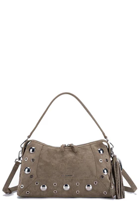 LA CARRIE Borsa a spalla in suede Ethnic