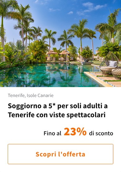 Soggiorno a 5* per soli adulti a Tenerife con viste spettacolari