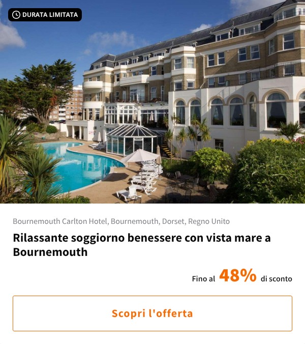 Rilassante soggiorno benessere con vista mare a Bournemouth