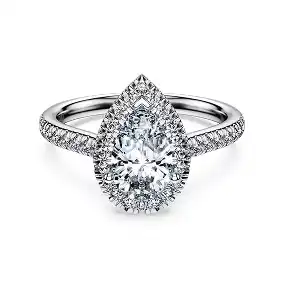 Anello solitario halo Eternity