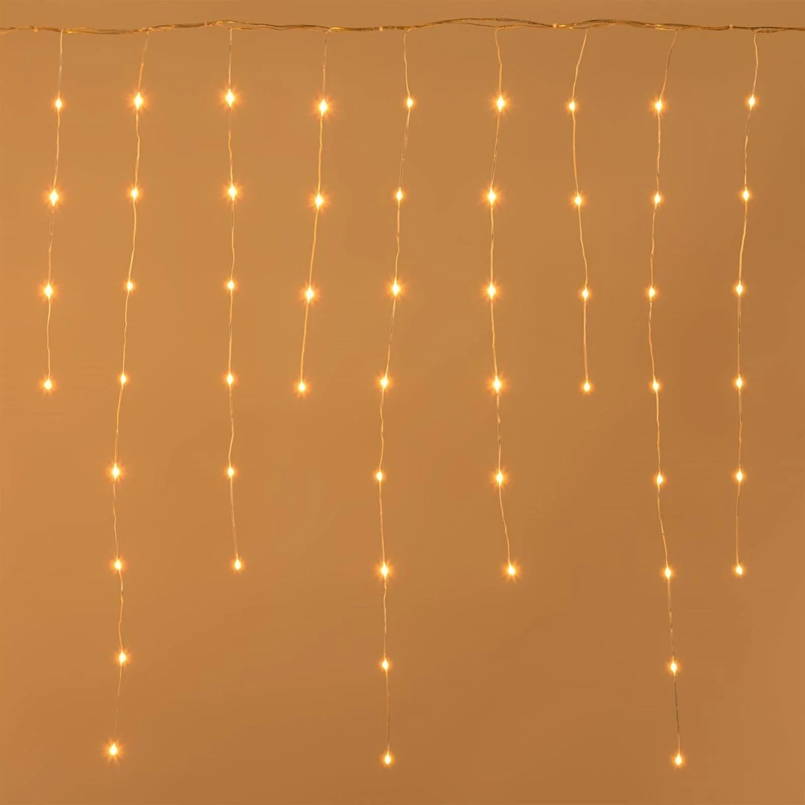 Cascata luce calda con micro led per esterno decorazione natalizie 4 m