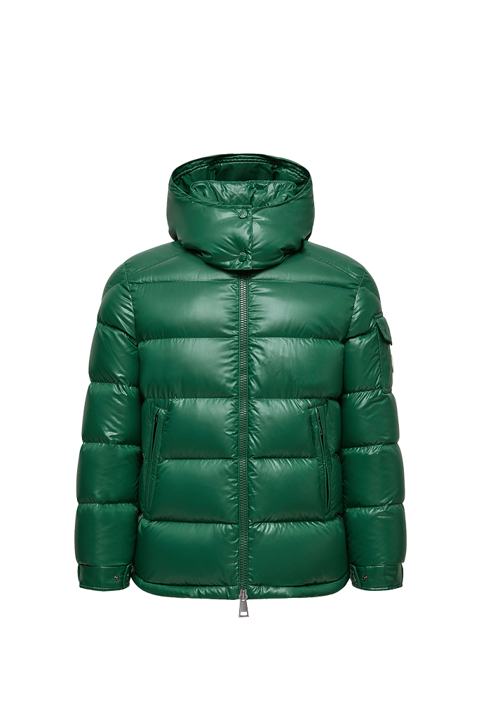 Piumino corto Maire con cappuccio