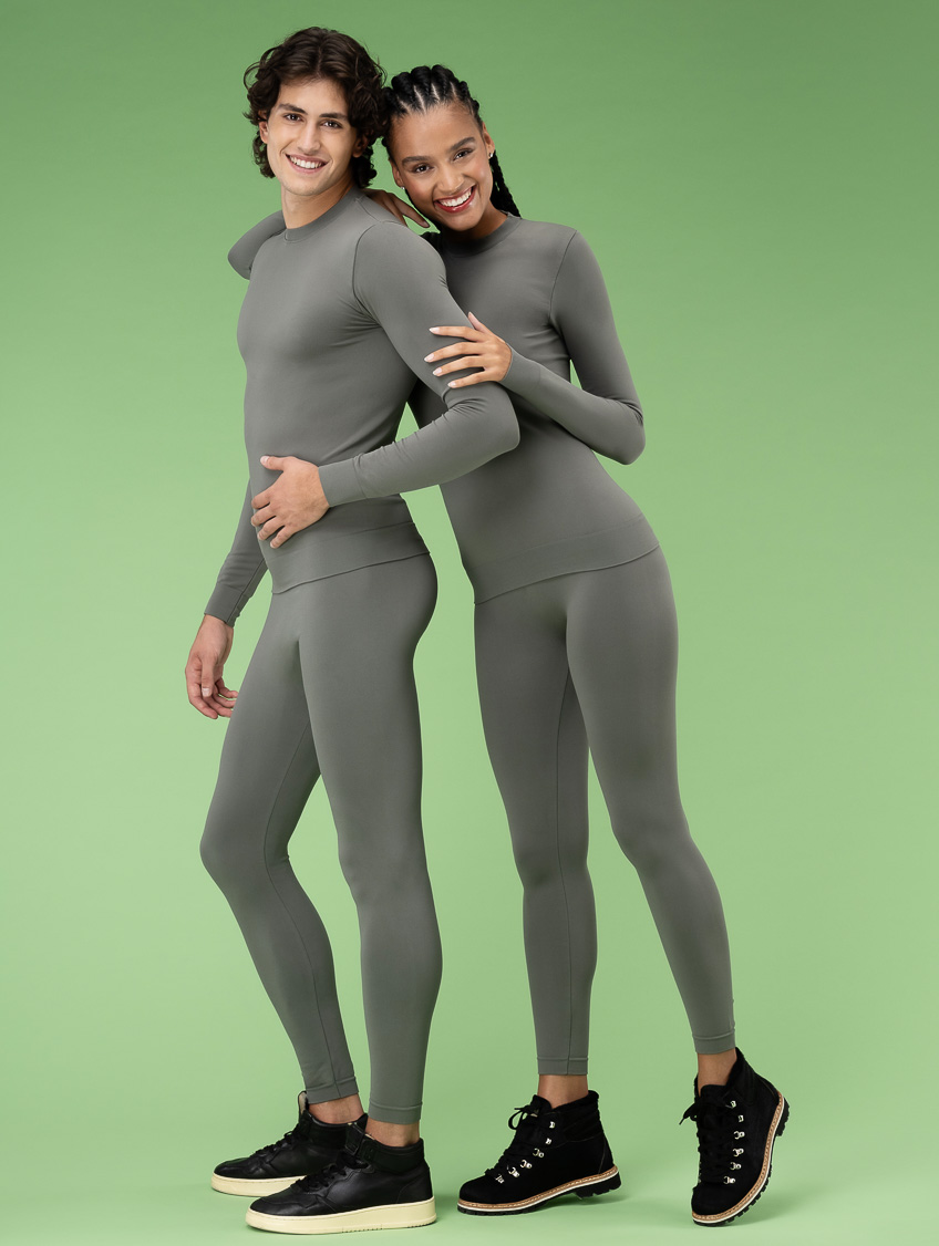 Image of Maglia Maniche Lungheunga Termica Unisex - Oliva