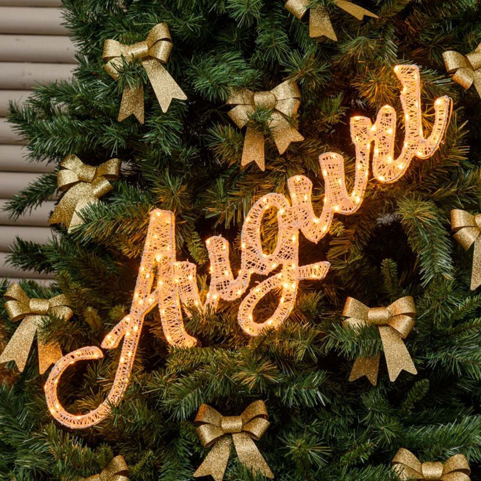 Auguri 3D con telaio bianco pixel MicroLed traditional per decorazioni natalizie