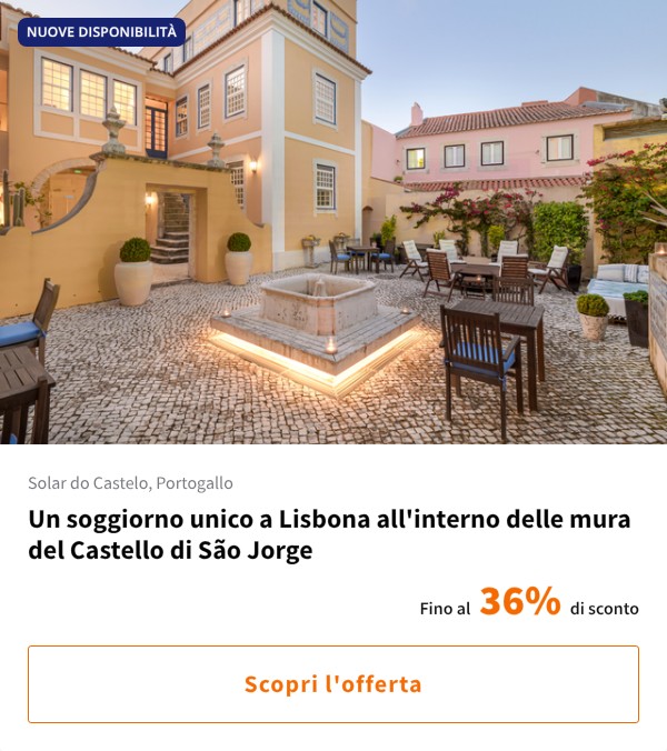 Un soggiorno unico a Lisbona all'interno delle mura del Castello di São Jorge