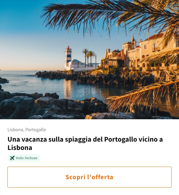 Una vacanza sulla spiaggia del Portogallo vicino a Lisbona