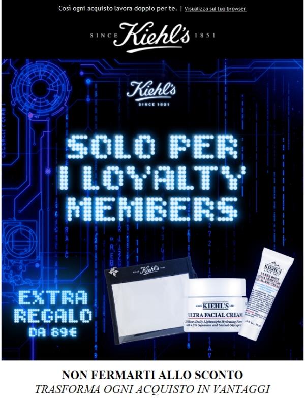 Fai scorta? Prima entra in My Kiehl's Rewards