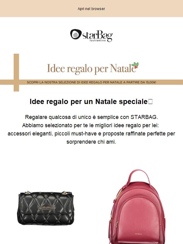 🎁 Idee regalo per Natale: scopri la selezione STARBAG a partire da 15€!