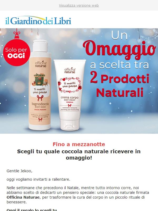 (SOLO OGGI) 🎁 Scegli il tuo omaggio Bio: Bagnodoccia o Crema?