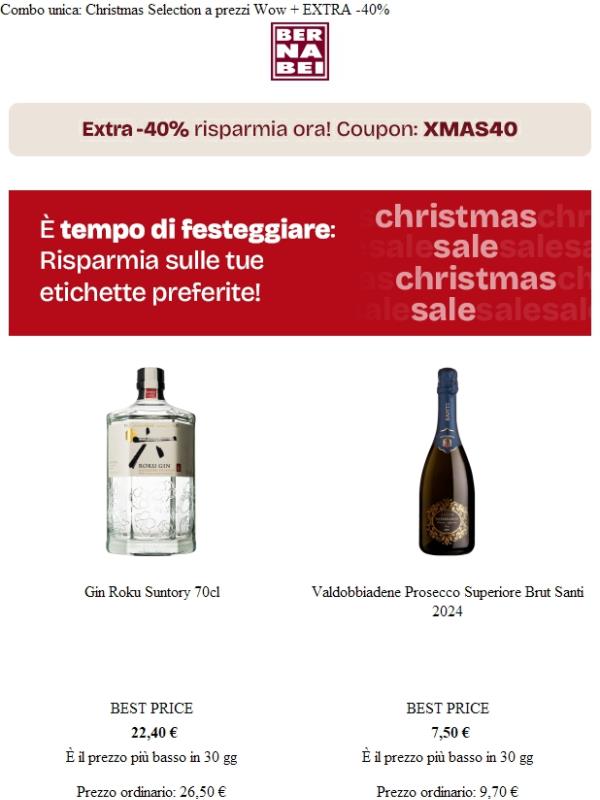 Affari di Natale + 👉 EXTRA -40%