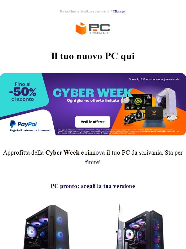 Cyber Week: è ora di rinnovare il tuo PC