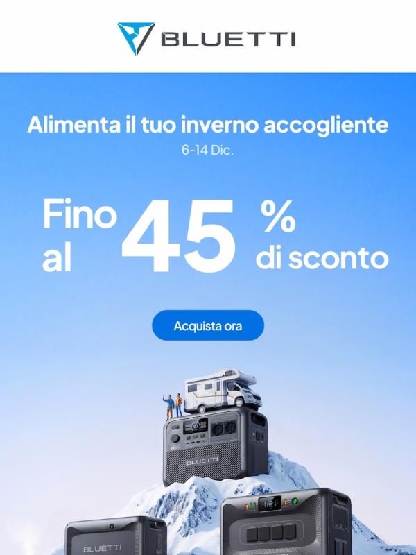 ❄️ Riscalda il tuo inverno con sconti imperdibili! Fino al 45%