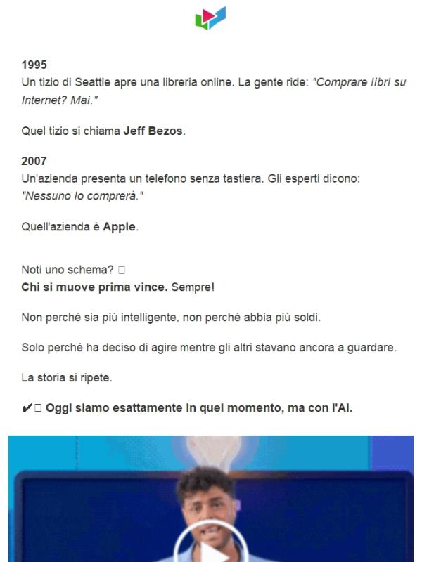 Il vantaggio di chi si muove ADESSO (sull'AI)