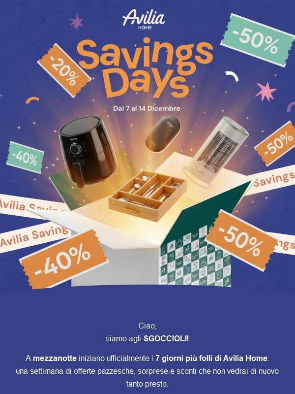 Ciao, manca pochissimo! A mezzanotte iniziano i 7 giorni più folli di Avilia 😳🔥