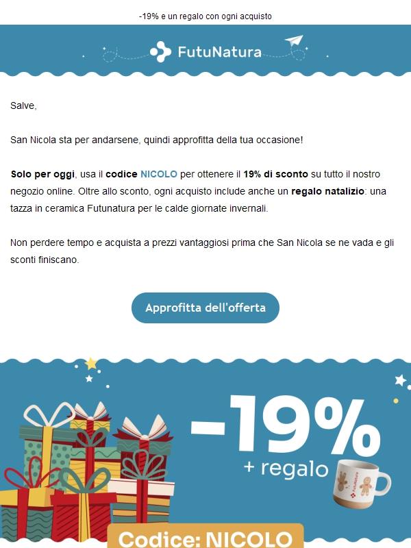 Lo sconto di San Nicola sta per terminare 🌟
