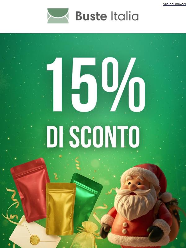Offerte speciali di Natale 🎄 15% solo per gli iscritti!