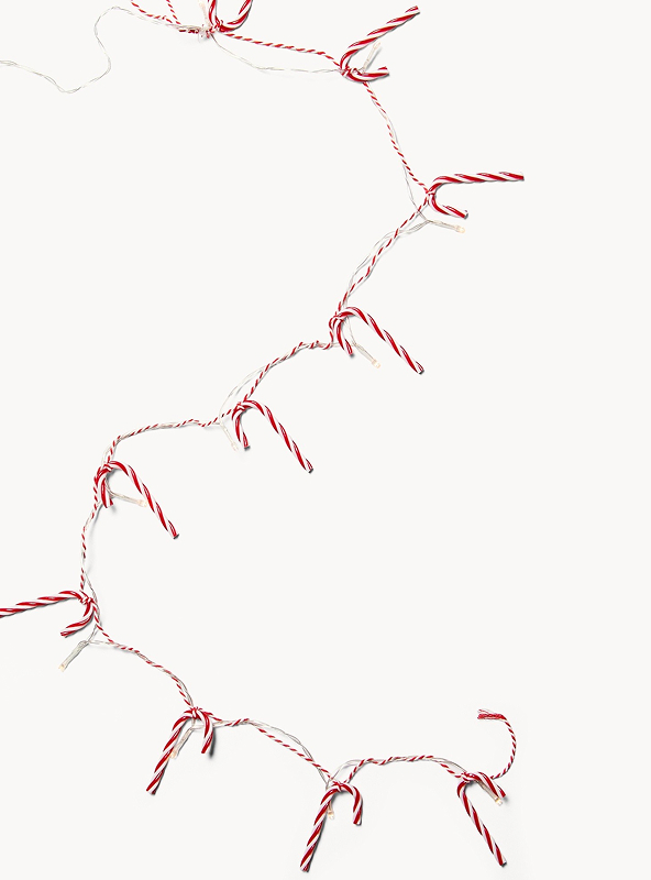 Catena di luci a forma di candycane