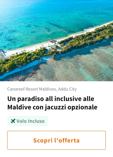 Un paradiso all inclusive alle Maldive con jacuzzi opzionale