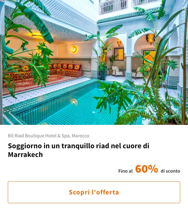 Soggiorno in un tranquillo riad nel cuore di Marrakech