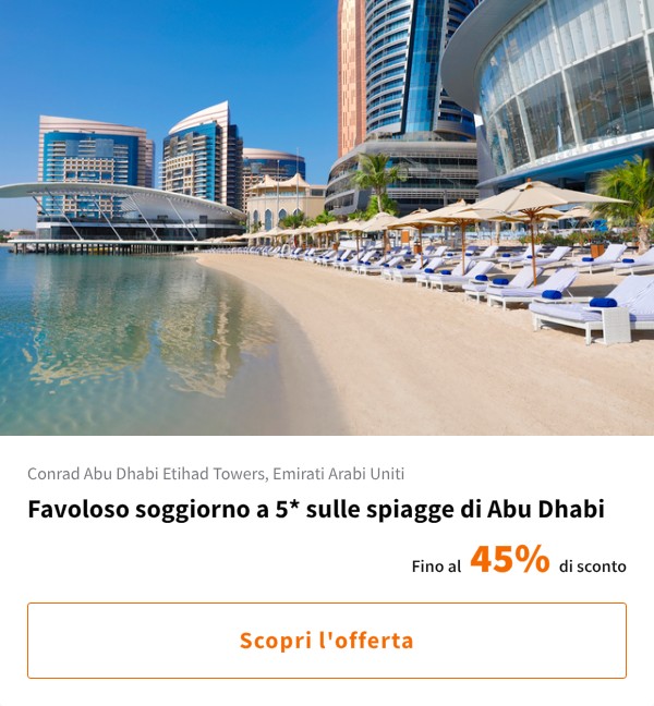 Favoloso soggiorno a 5* sulle spiagge di Abu Dhabi
