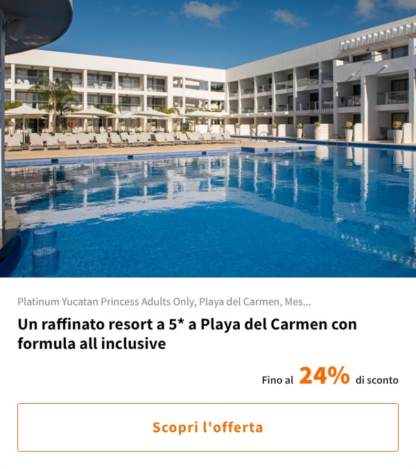 Un raffinato resort a 5* a Playa del Carmen con formula all inclusive