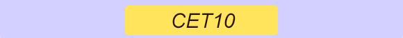 Codice sconto "CET10" in corsivo centrato su sfondo giallo con bordi arrotondati, inserito in una sezione a sfondo lilla. Codice sconto "CET10" in corsivo centrato su sfondo giallo con bordi arrotondati, inserito in una sezione a sfondo lilla.
