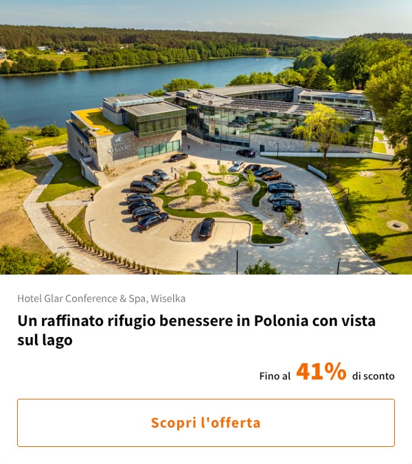 Un raffinato rifugio benessere in Polonia con vista sul lago