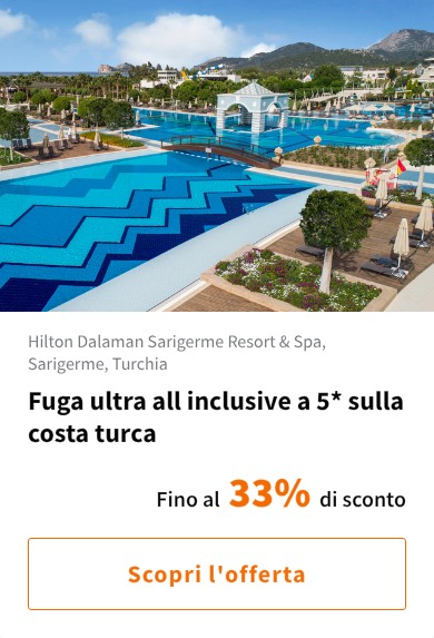 Fuga ultra all inclusive a 5* sulla costa turca