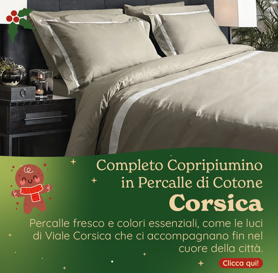 Completo Copripiumino in Percalle di Cotone - Corsica