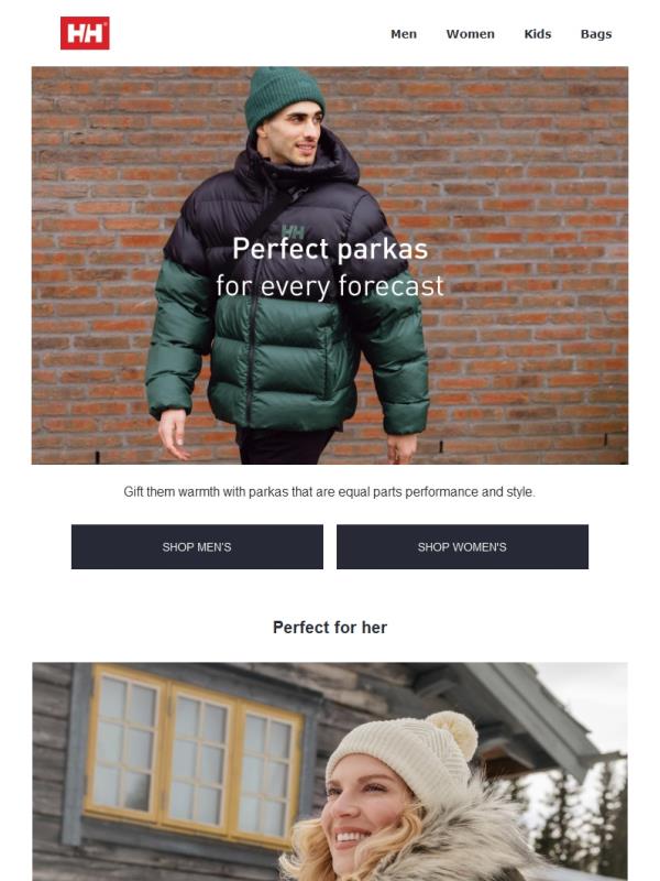 Pick out their perfect parka