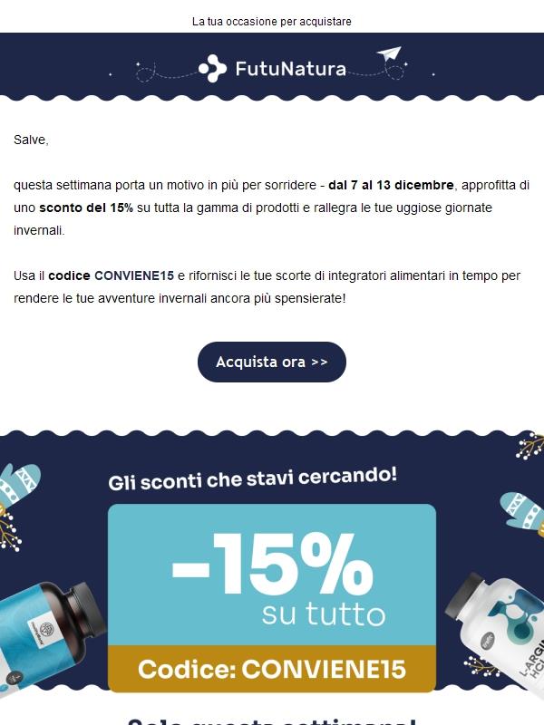 -15% settimanale 👌