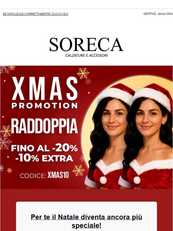 ❄  Che ne dici di un 10% extra? ❄