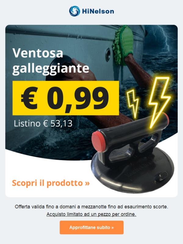 ⚡️ OFFERTA LAMPO - tua a 0,99€