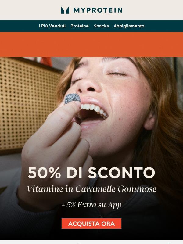 Scade Domani ⏰ -50% sulle Gummies