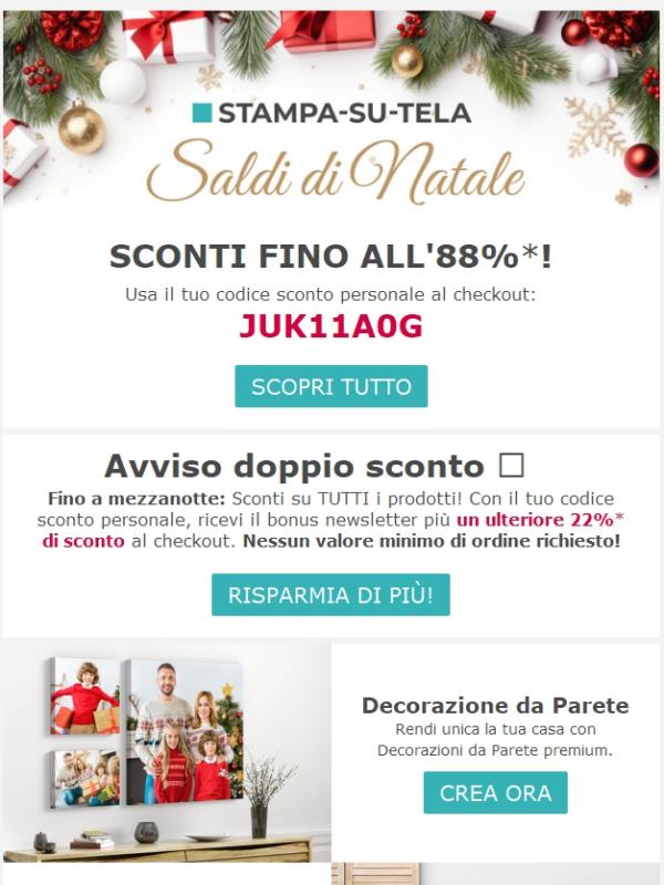 Solo oggi 🤯 Sconto del 88% solo per te!