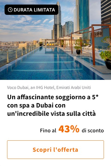 Un affascinante soggiorno a 5* con spa a Dubai con un&#x27;incredibile vista sulla città
