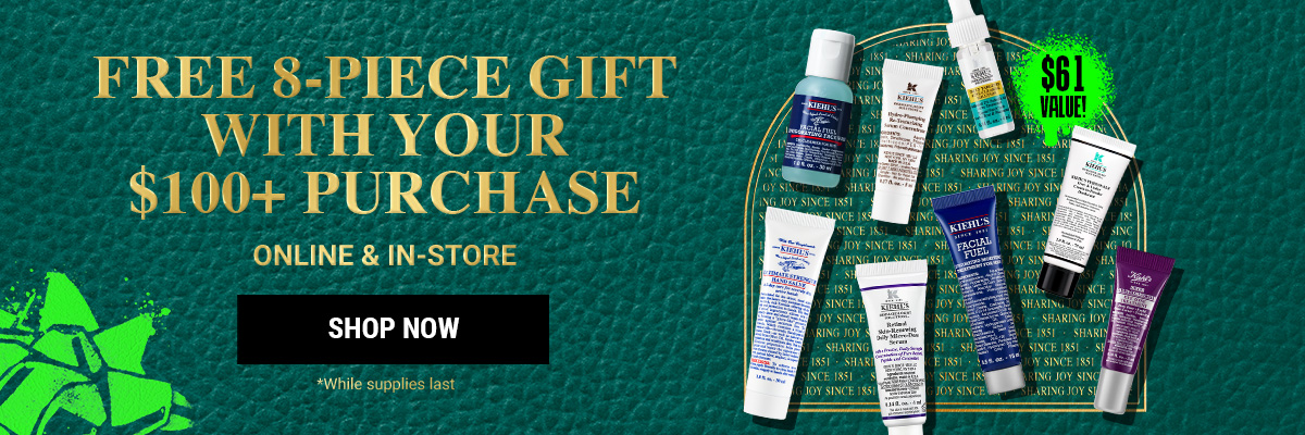 Free 8-piece gift with your $100+ purchase