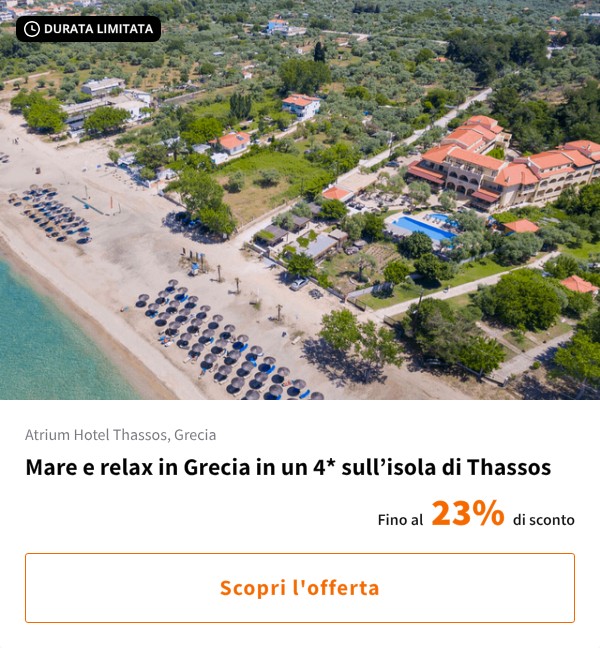 Mare e relax in Grecia in un 4* sull%27isola di Thassos