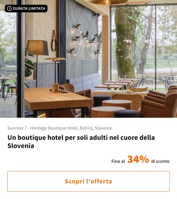 Un boutique hotel per soli adulti nel cuore della Slovenia