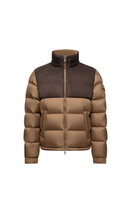 Piumino corto Cheverny in pelle scamosciata