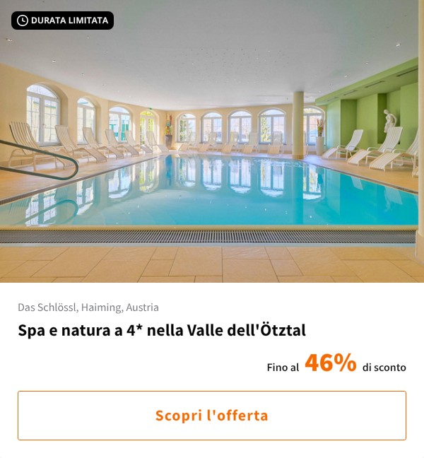 Spa e natura a 4* nella Valle dell'Ötztal
